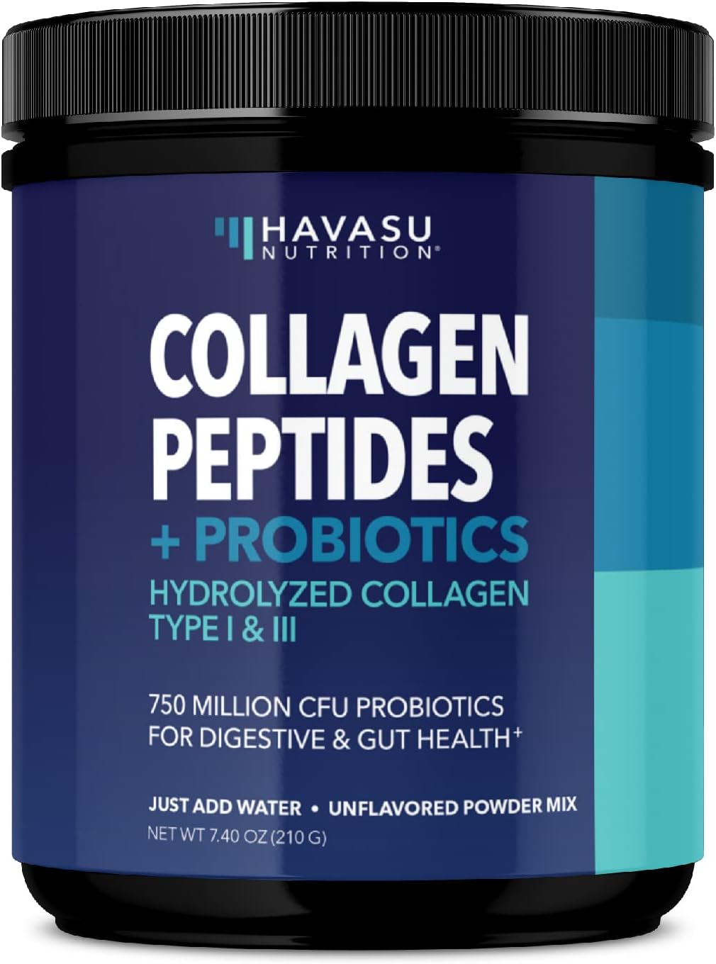 Collagen Peptides Powder with Probiotics - Grass-Fed Hydrolyzed Type I & III for Hair Skin and Nail Health - GLP-1 Nutritional Support for Digestion - Easy-to-Mix, Unflavored, 1-Month Supply