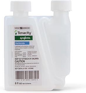 Syngenta Tenacity Herbicide - Pre-Emergent and Post-Emergent Weed Control, 8-oz. Liquid Weed Killer for Lawns and Turf Grasses, Active Ingredient Mesotrione Herbicide