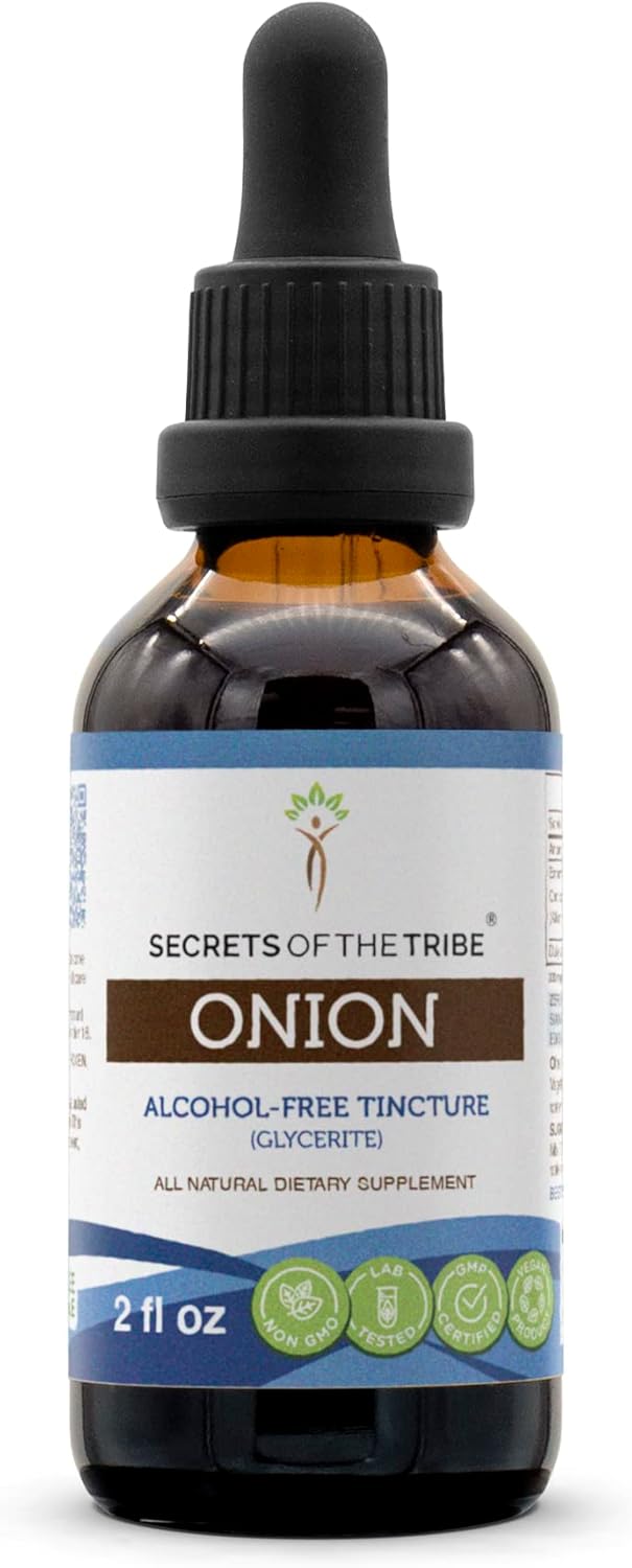 Secrets of the Tribe Onion Alcohol-Free Liquid Extract, Onion (Allium Cepa) Dried Bulb (2 FL OZ)