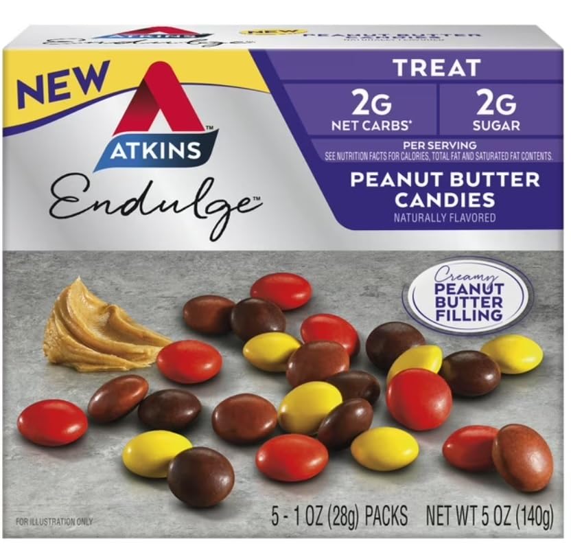 Atkinsa Endulge Treat, Peanut Butter Candies, Keto Friendly, 5 Count