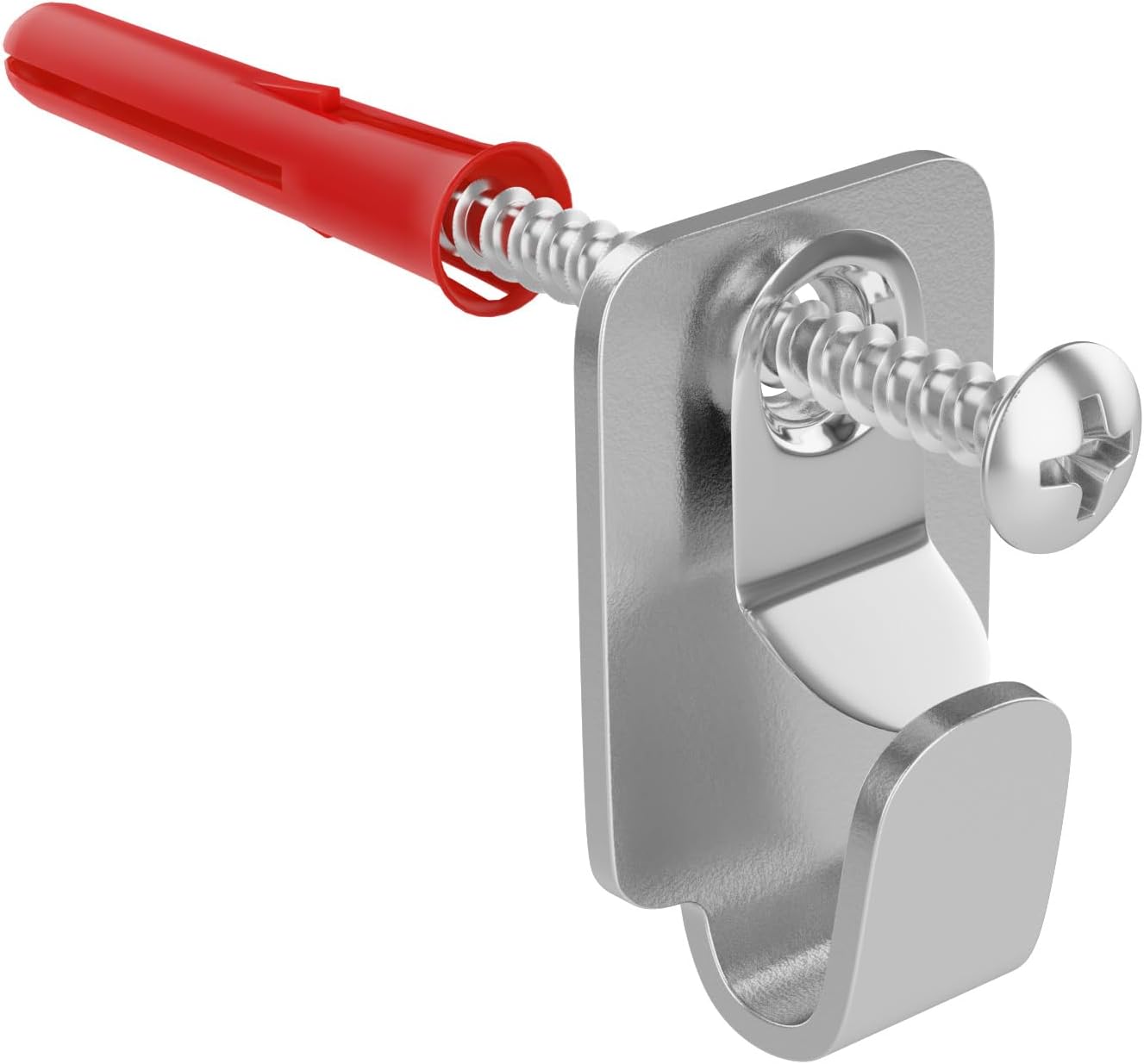 Heavy Duty Steel Safety Picture Frame/Mirror/Canvas Hooks with Screws and Plugs for Solid Wall (Pack of, 2)