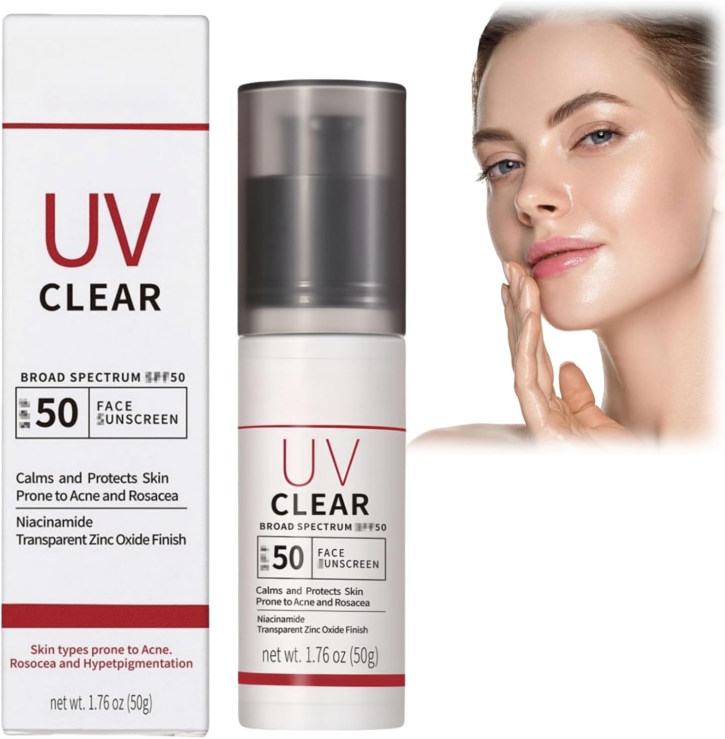 Mineral Sunscreen SPF 50,Sun Cream with Niacinamide,Face Suncream,Sun Protection Cream,Waterproof Sunscreen,Sensitive Sun Cre-am SPF 50,SPF50 Face Moisturiser,S-un Crea-m,Non-Greasy,Oil Control