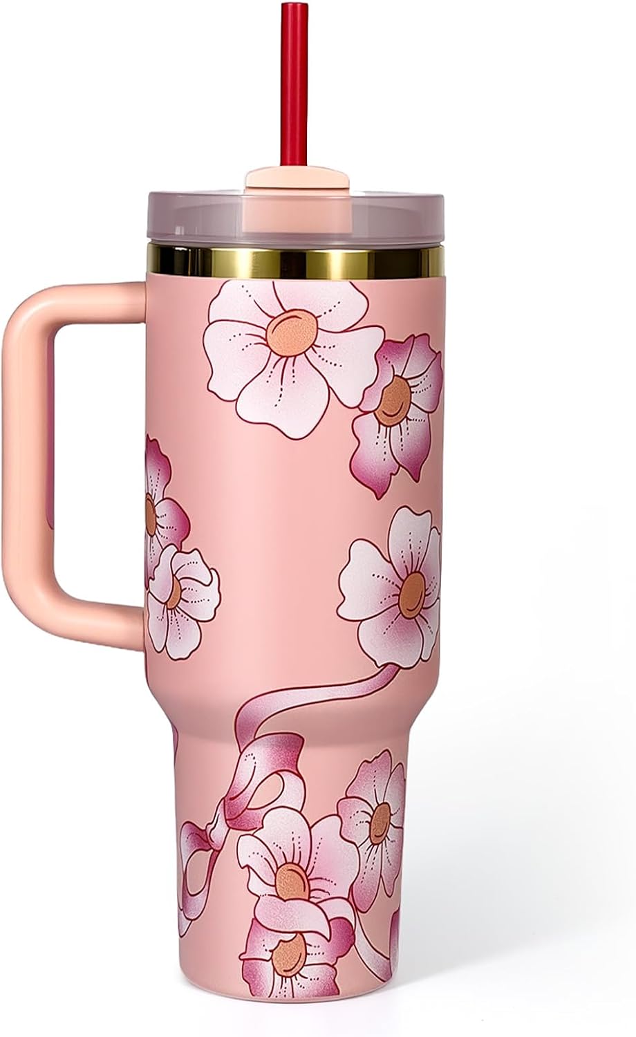 Master Jack 40oz cup Bow& Summer Flower Tumbler