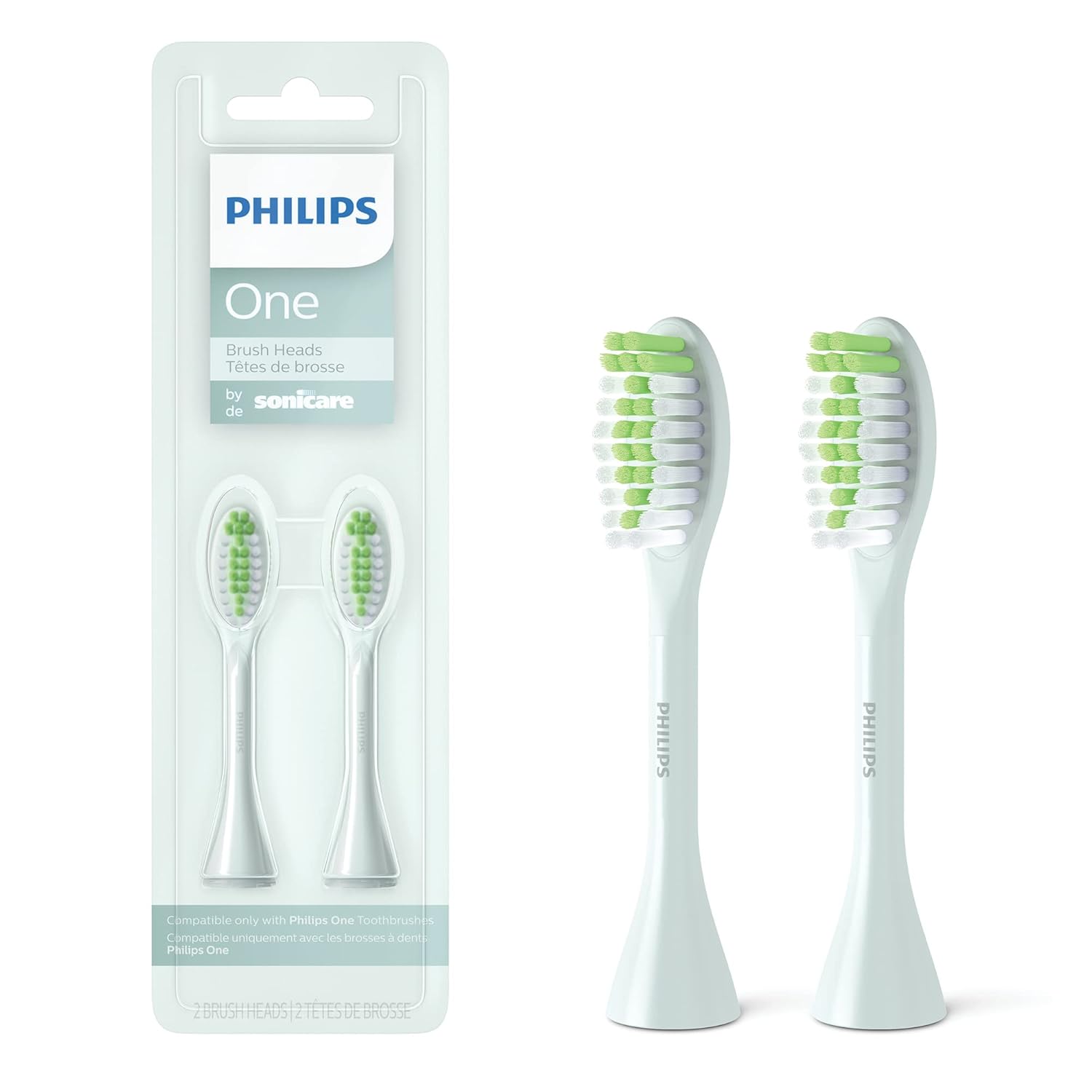 Philips Sonicare, 2 Brush Heads, Mint Light Blue, BH1022/03