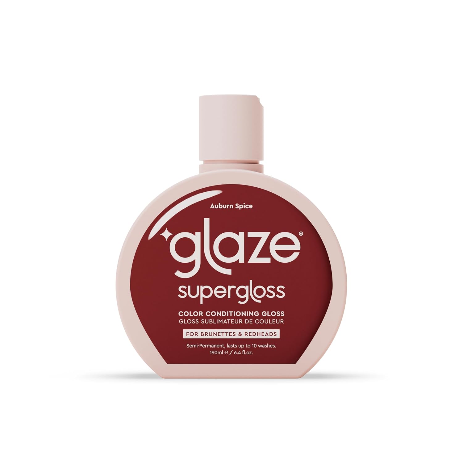 Glaze Color Conditioning Gloss - Tinted Moisturizer for Brown or Red Hair, Boosts Color and Shine, Repairs Damage - Auburn Spice, 6.4 oz