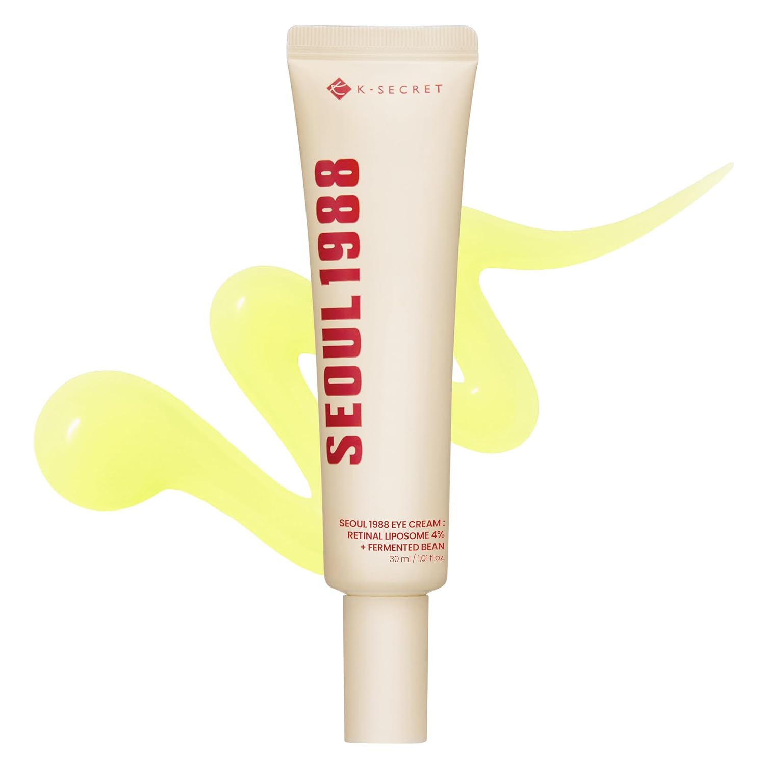 K-SECRET SEOUL 1988 Retinal Eye Cream – Formulated with Advanced Retinal Liposome 4% and Fermented Bean for Dark Circles and Fine Line Care | Korean Skincare, 30ml / 1.01 fl oz