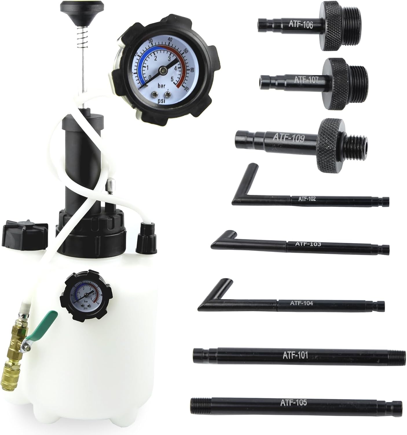 3L Manual ATF Transmission Fluid Pump Oil Filling Filler System Fluid Transfer Pump Tool with Adapters