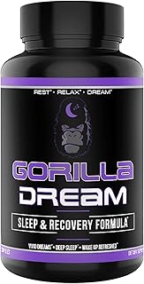 Gorilla Dream Sleep Supplement (120 Capsules) - Nootropic Infused Comprehensive Sleep & Recovery Supplement - GABA, Melatonin, Valerian Root, Magnesium, L-Theanine, Sensoril, Ashwagandha & More