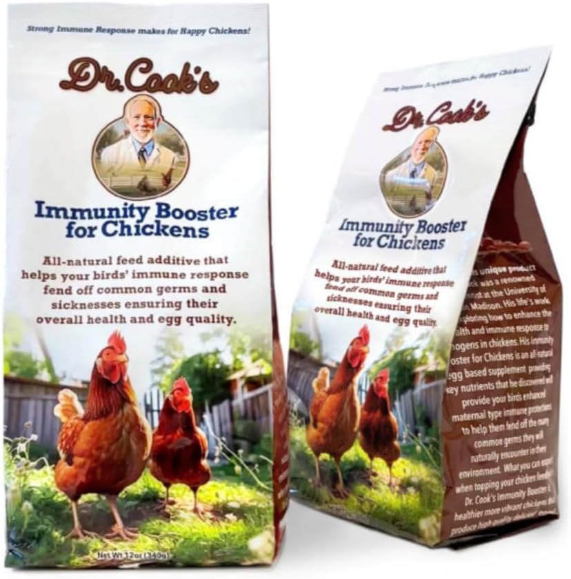 Immunity Booster for Chickens – 12Oz Bag Natural Chicken Vitamins – Egg Based Chicken Supplements – Rich in Protein, Fat, Essential Nutrients