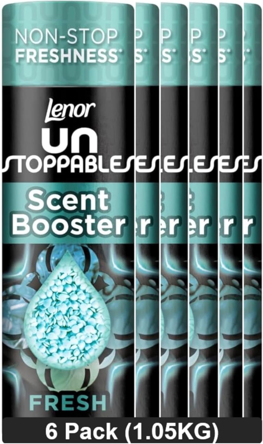 Lenor Unstoppables In-Wash Scent Booster 6x176g, Fresh, Non-Stop Freshness Up To 12 Weeks In Storage
