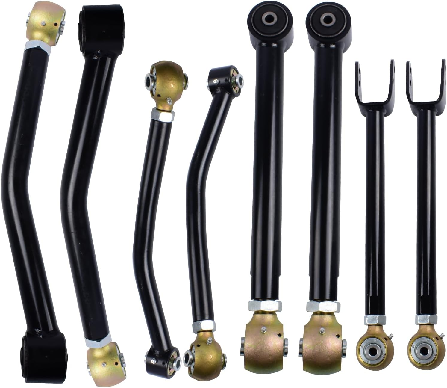 Adjustable Control Arms for 2007-2018 Jeep Wrangler JK Front and Rear 0-6" Lift kits Suspension Control Arm(SET OF 8)