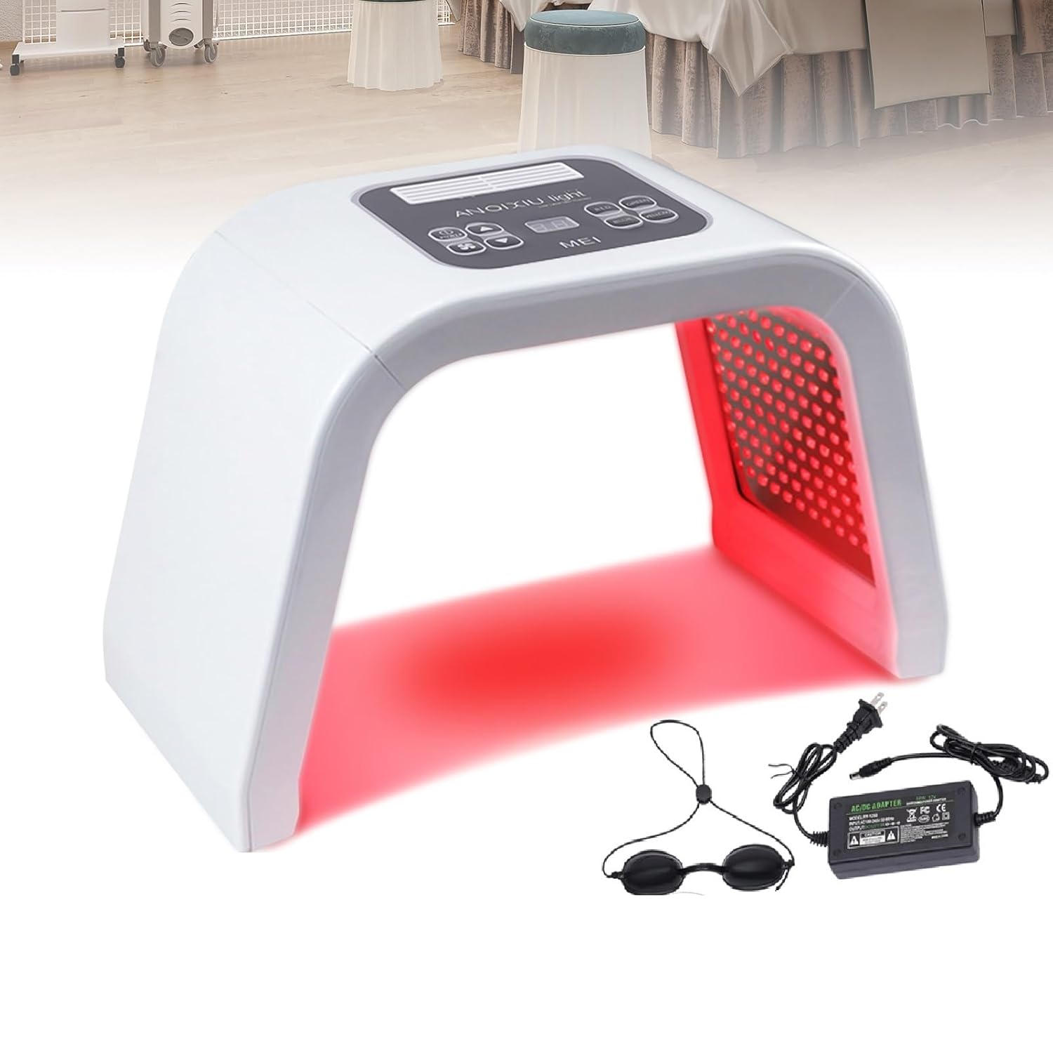 7 Color LED Facial Light, Face Mask LED Light Therapy Equipment SPA Equipment Multifunctional Beauty Machine for Women Home Salon