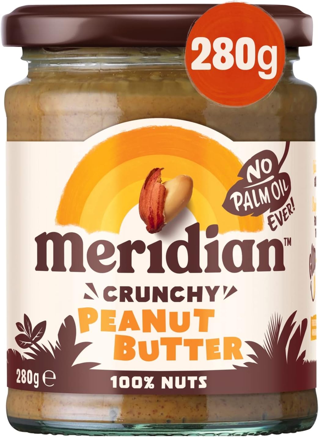 Meridian Natural Crunchy Peanut Butter, 280g
