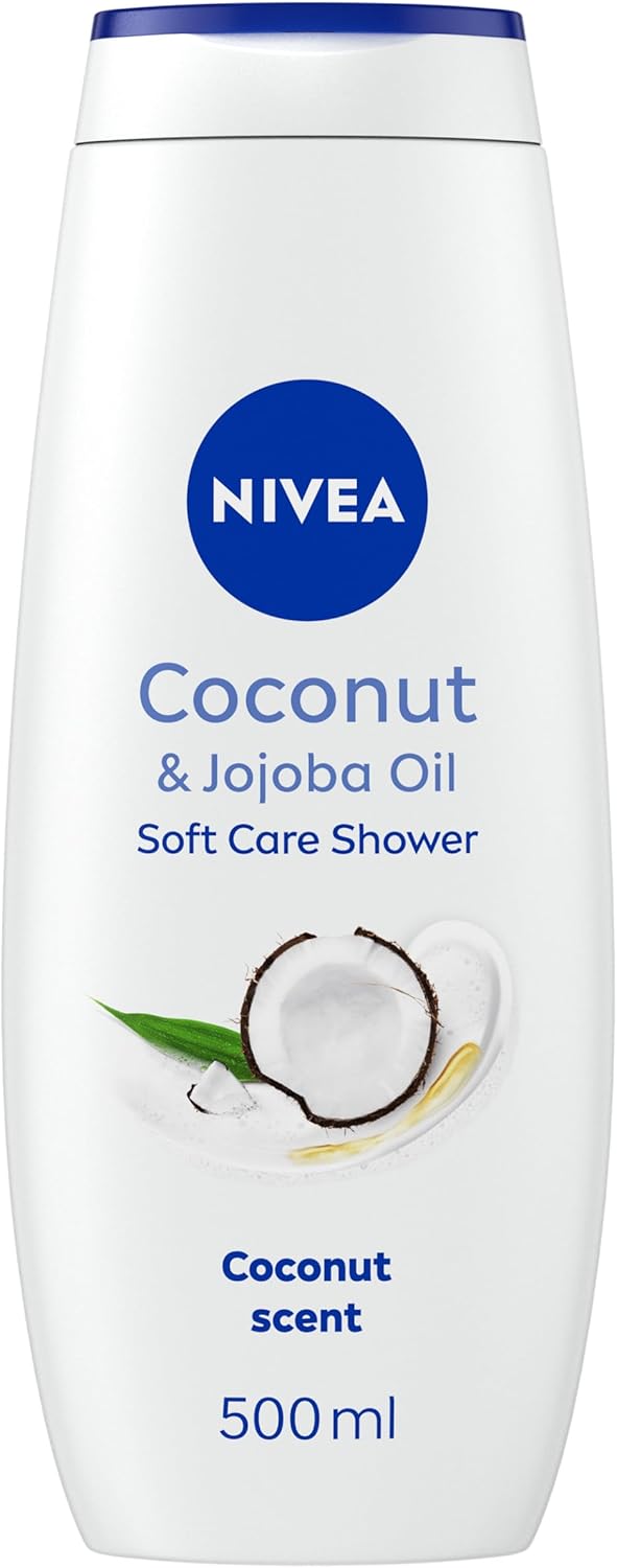 NIVEA Coconut & Jojoba Oil Shower Cream (500ml), Moisturising Body Wash with Coconut and Jojoba Oil, Caring Body Wash for Women, for Soft and Supple Skin