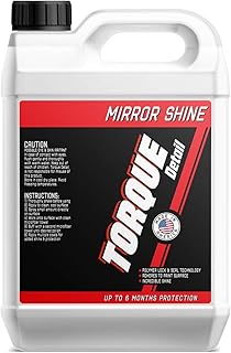 Mirror Shine - Super Gloss Wax & Sealant Hybrid Spray by Torque Detail - Superior Shine w/Professional Detailer Protection - Quickly Applies in Minutes, Each Coat Last Months - 1 Gallon Refill