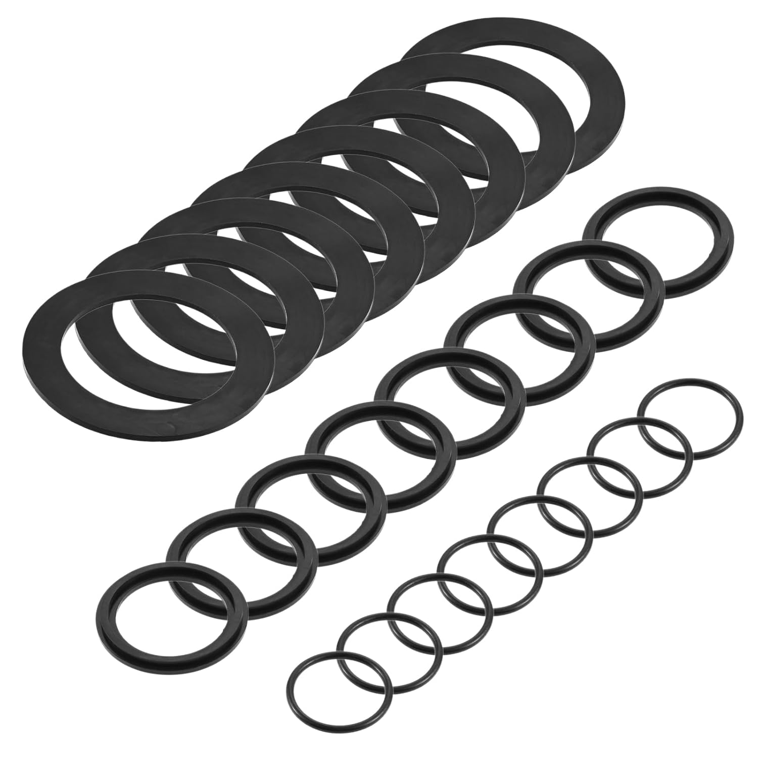25076RP O-Ring Rubber Gasket Washers Kit L-Shape O-Ring for 1.5" Fittings Compatible with Intex Pool Plunger Valves 28633 28635 28621 10747 25006 25010 Replace 10745 10262 10255(8SETs=24PCs)