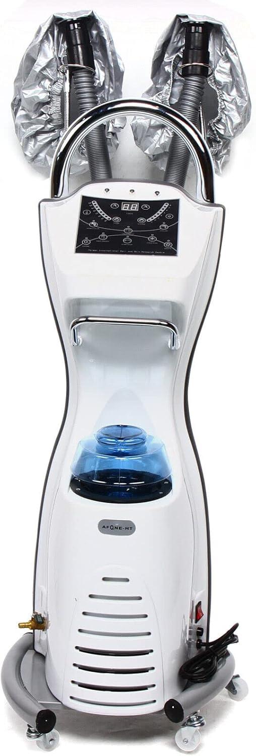 700W Professional Salon Hair Steamer Rolling Stand Color Processor Hair Dyeing Machine 110V 7 in 1 Rolling Ozone Hair Care SPA Oil Treatment with Rolling Floor Stand Base Salon Spa Equipment