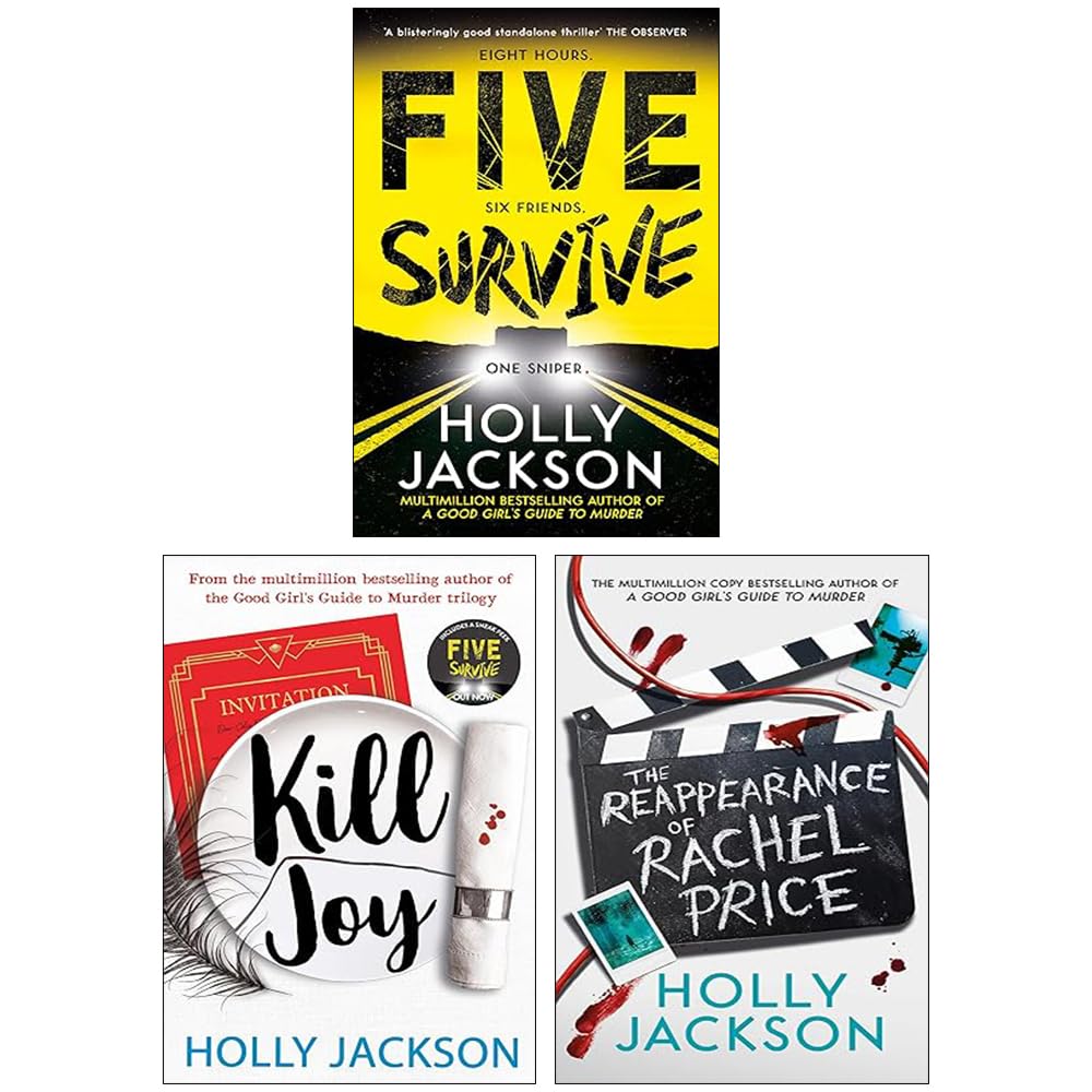 Holly Jackson 3 Books Collection Set (Kill Joy, The Reappearance of Rachel Price [Hardcover] & Five Survive)