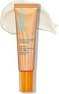 Bliss Rest Assured Eye Cream | Brightening and Hydrating Under Eye Treatment | Vitamin C & Niacinamide| Reduces Dark Circles and Puffiness| 0.5 oz