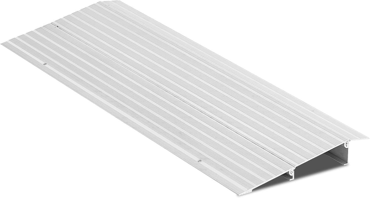 Door Threshold Ramp 2" Rise Door Ramp Aluminum Entry Ramp or Doorways Rated 800 lbs Load Capacity forWheelchair Scooters Power Chairs Walkers