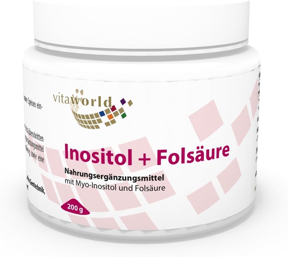 Vita World Inositol + Folic Acid 800mcg 200g Powder Made in Germany