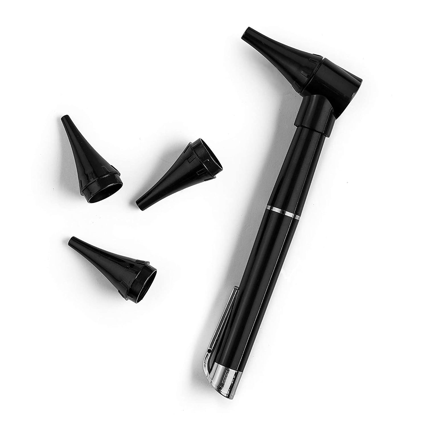 Primacare DL-4112 Mini Diagnostic Otoscope Kit with High Resolution LED Ear Light, Full Spectrum Medical LED Pocket Clip Otoscope for Nurse, Student, Doctors EMT, 3 Sized Speculas