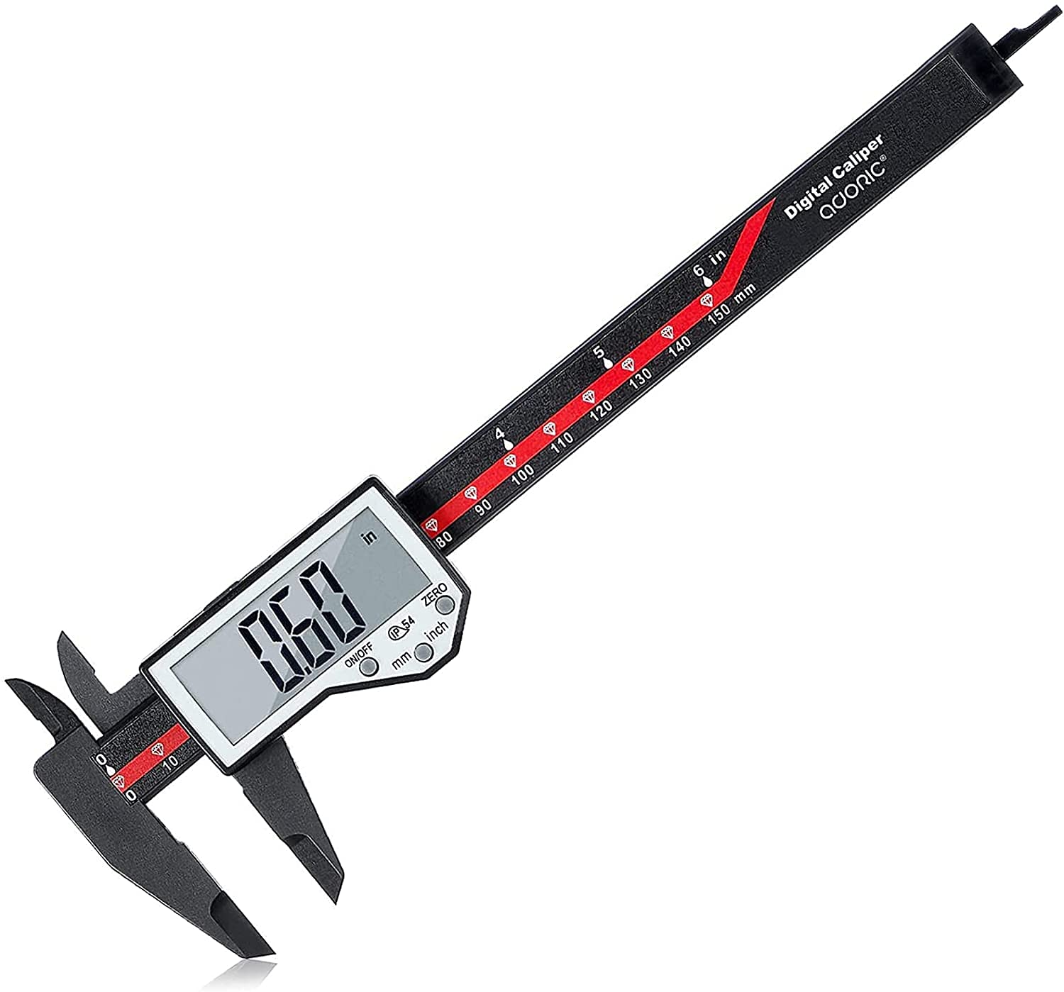 Digital Caliper 0-6" | Electronic Caliper with Auto-Off Feature | Large LCD Screen | Inch/Millimeter Conversion | Precision Measuring Tool for Length, Depth, Inner & Outer Diameter Measurements