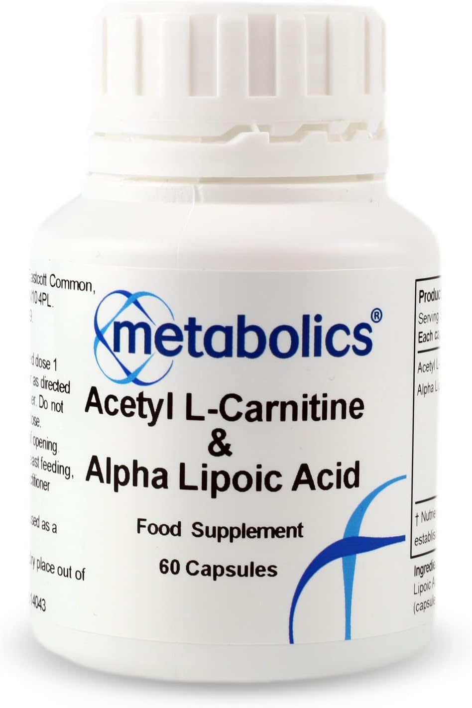 Acetyl L.Carnitine and Alpha Lipoic Acid Capsules, 60 Capsules, Supports Brain & Cognitive Health- Made in The UK