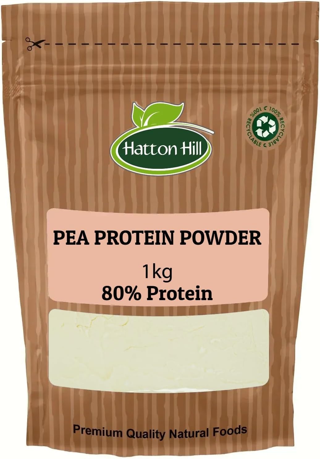 Pea Protein Powder 1kg 80% Pure Plant Protein by Hatton Hill