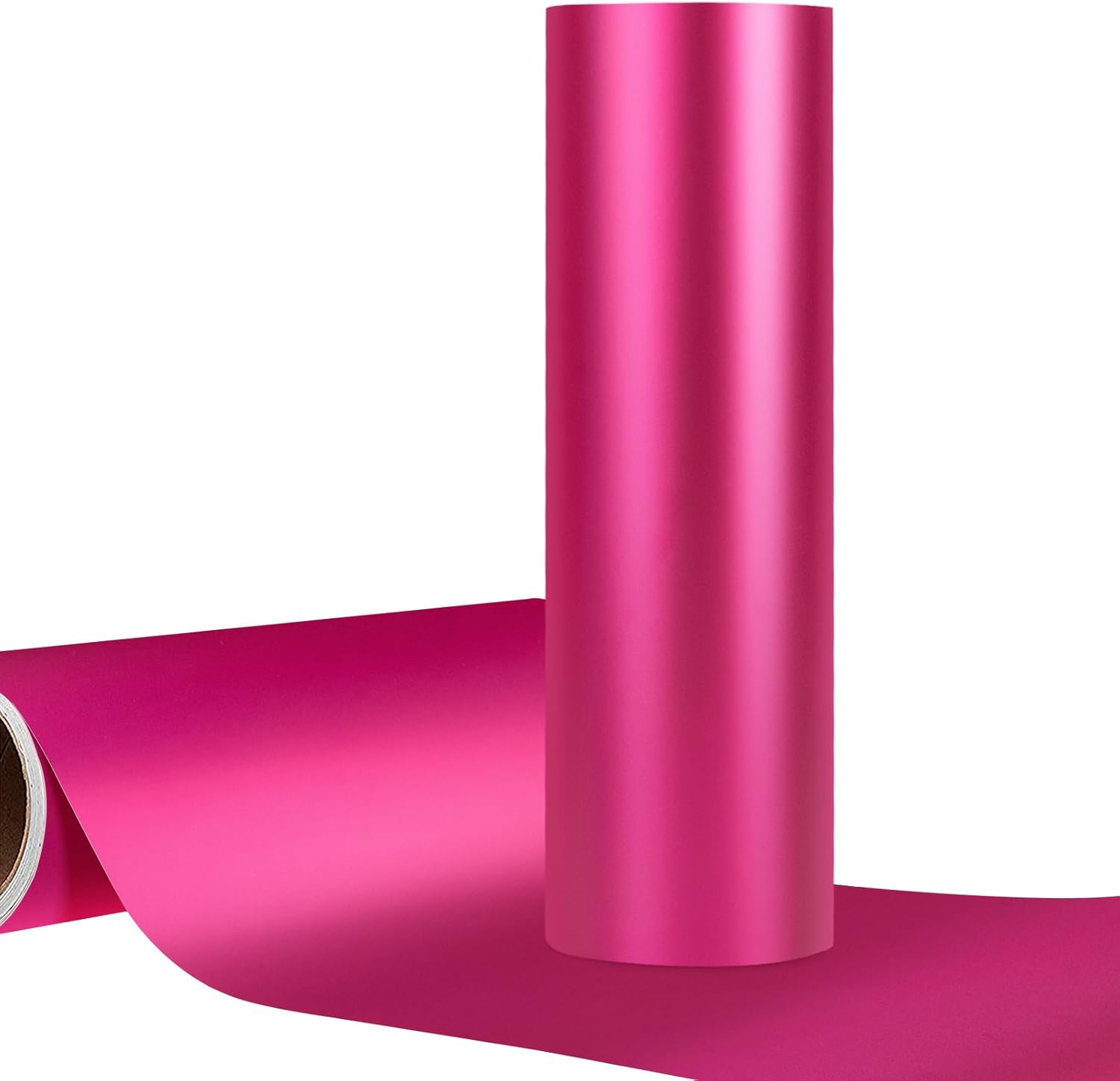 WRAPXPERT Hot Pink Matte Metallic Vinyl Roll, 12" x 5ft - DIY Craft Vinyl for Cricut Silhouette Cameo