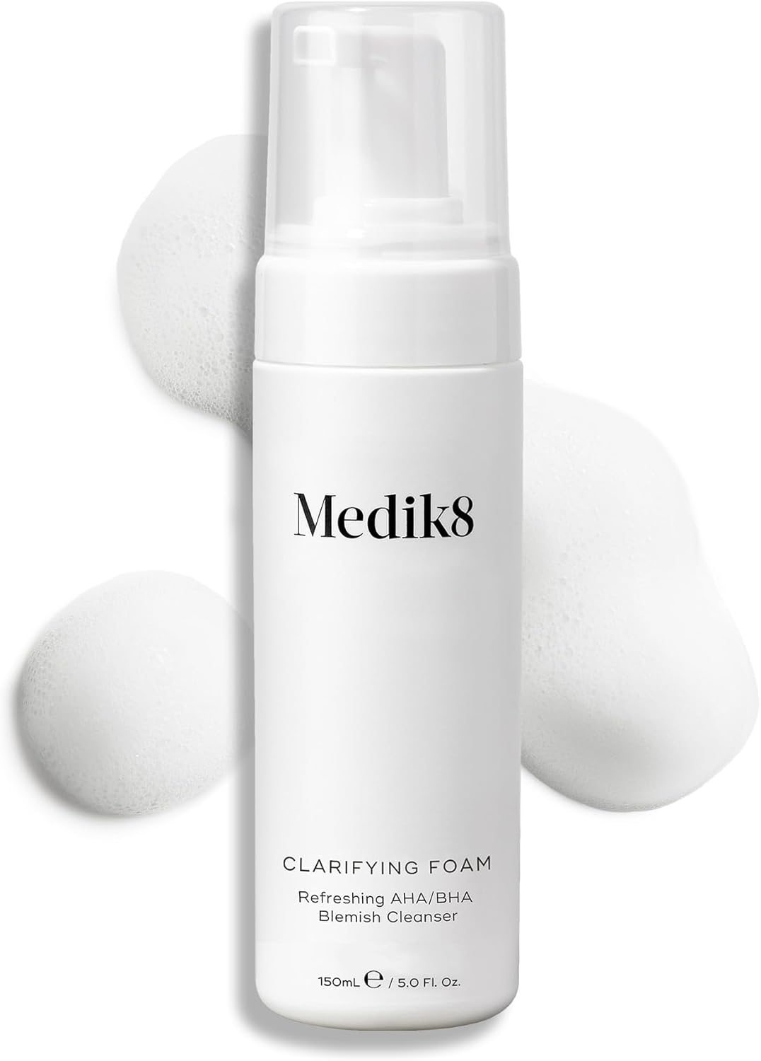 Medik8 Clarifying Foam - Refreshing AHA/BHA Blemish Cleanser - Hydrates & Smooths - For Blemish-Prone Skin - 150ml