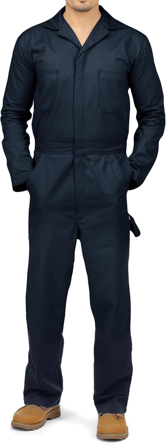 NY Threads Men’s Twill Long Sleeve Coverall Utility Work Wear