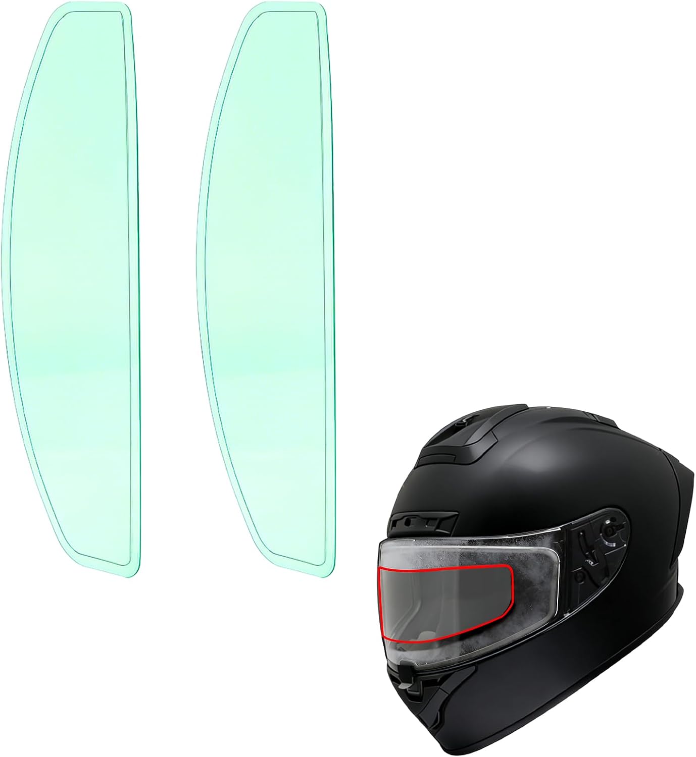 PSLER 2PCS Universal Anti Fog Film for Most Motorcycle Helmet Visors