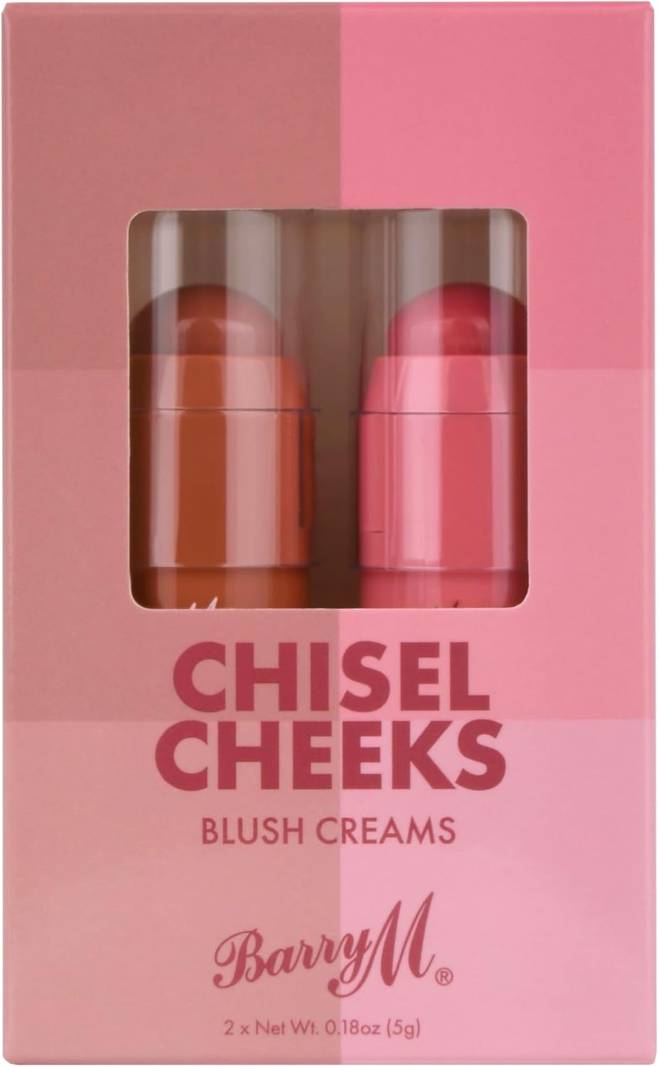 Barry M Chisel Cheeks Blush Creams, Shades Pink Blushed & Rosey | Cheek Blusher Creams