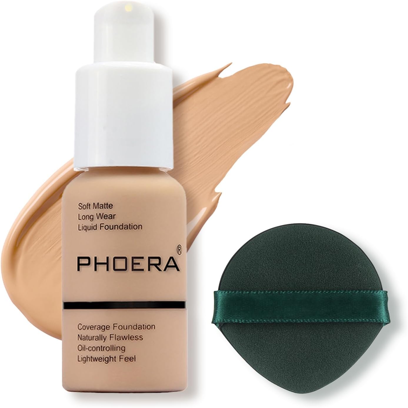 Face Foundation,Liquid Foundation,Foundation Full Coverage Long Lasting Perfect 30ml Matte Oil-Control Concealer 6 Colors Optional,Great Choice and Gift (#104 Buff Beige, 30ml)