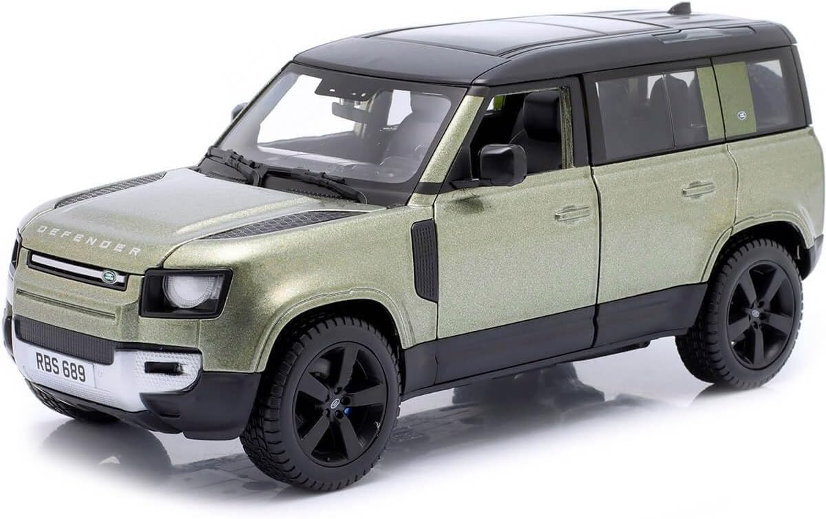 Bburago LAND ROVER DEFENDER - 1:24 Scale - Incredibly Detailed Die-Cast Replica Collectible SUV, Green