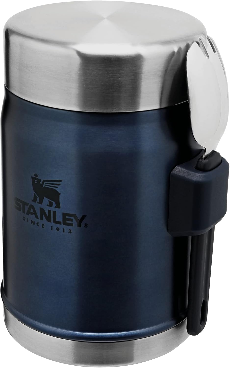 Stanley Classic Legendary Food Jar 0.4L With Spork - Keeps Cold For 7 Hours - BPA-Free Stainless Steel Soup Flask - Leakproof - Dishwasher Safe - Nightfall