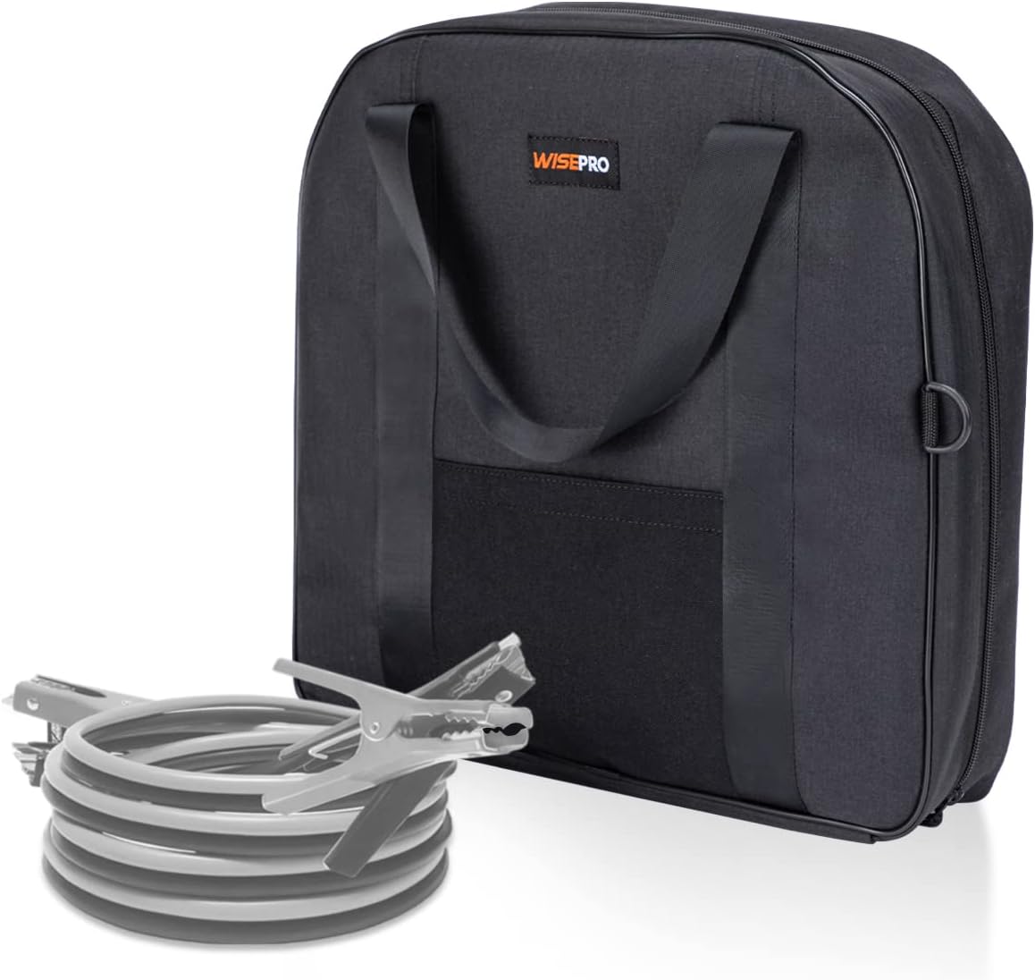 15 Inch Jumper Cable Bag,Heavy Duty Cable Storage Bag,Water Resistant Cable Organizer Bag for Jumper Cable,EV Charging Cables, Cords and Hoses (15 Inch Black)