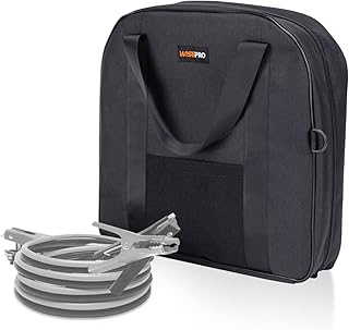 15 Inch Jumper Cable Bag,Heavy Duty Cable Storage Bag,Water Resistant Cable Organizer Bag for Jumper Cable,EV Charging Cables, Cords and Hoses (15 Inch Black)