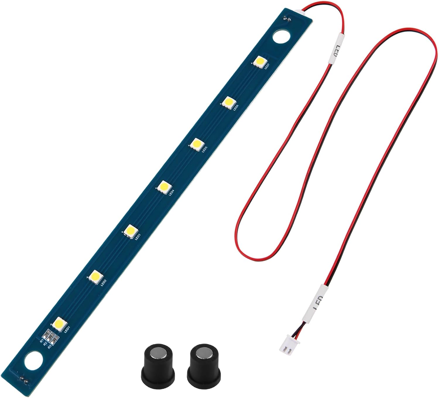 24V LED Light Board Replacement for Flashforge Adventurer 5M/ 5M Pro 3D Printer,7Pcs Lamp Beads with Cable Flexible Bright White Lighting Strip