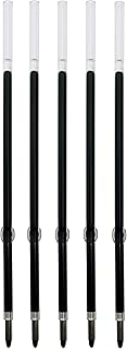 Lenden Pack of 5 Replacement Ballpoint Ink Refill for Rubberized Comfort Soft Touch 2 in 1 Ballpoint Pen Capacitive Stylus Tip, Premium Metal Medium Point, Black Ink (Black Replacement Refill)