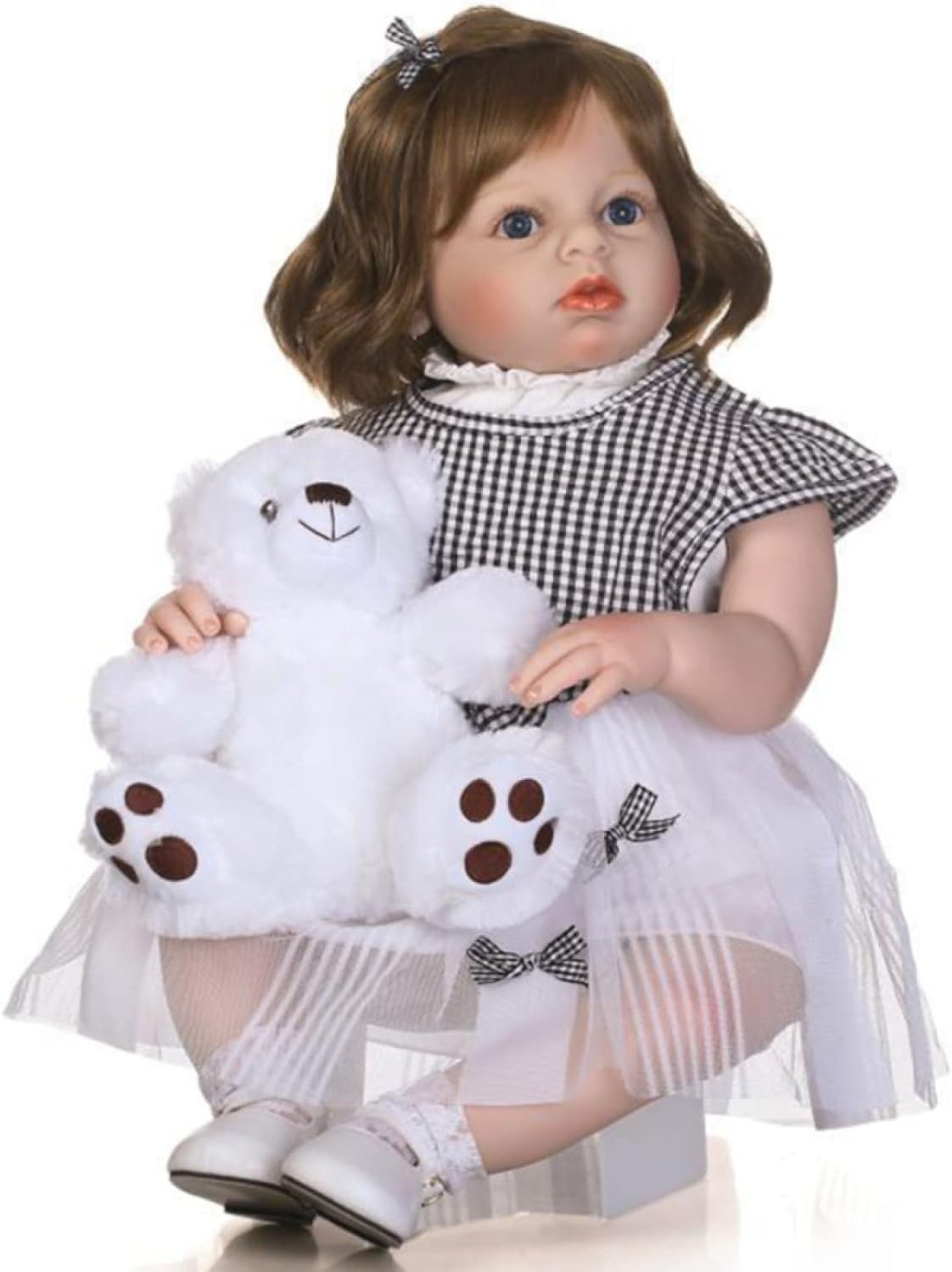 HAMIMI Rebirth Baby Dolls Handmade Lifelike girl Reborn Doll 70cm 28inch Soft Silicone Body Soft Cloth Body for 3-10 Children's Gifts