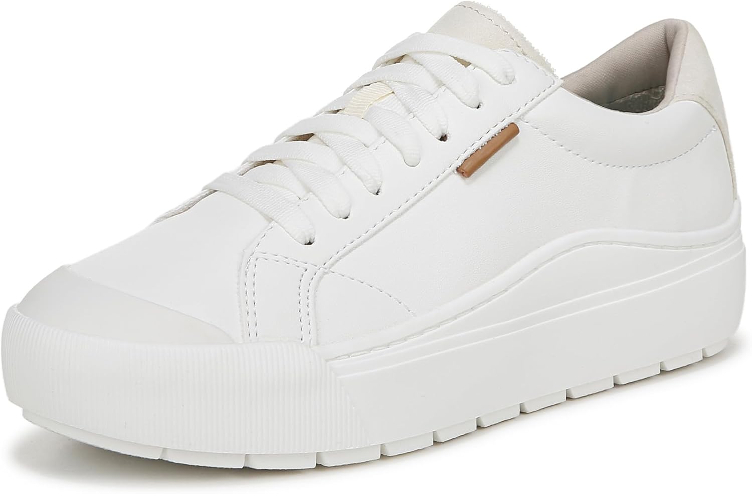Dr. Scholl's Shoes Womens Time Off Platform Slip On Fashion Sneaker,White Smooth,10