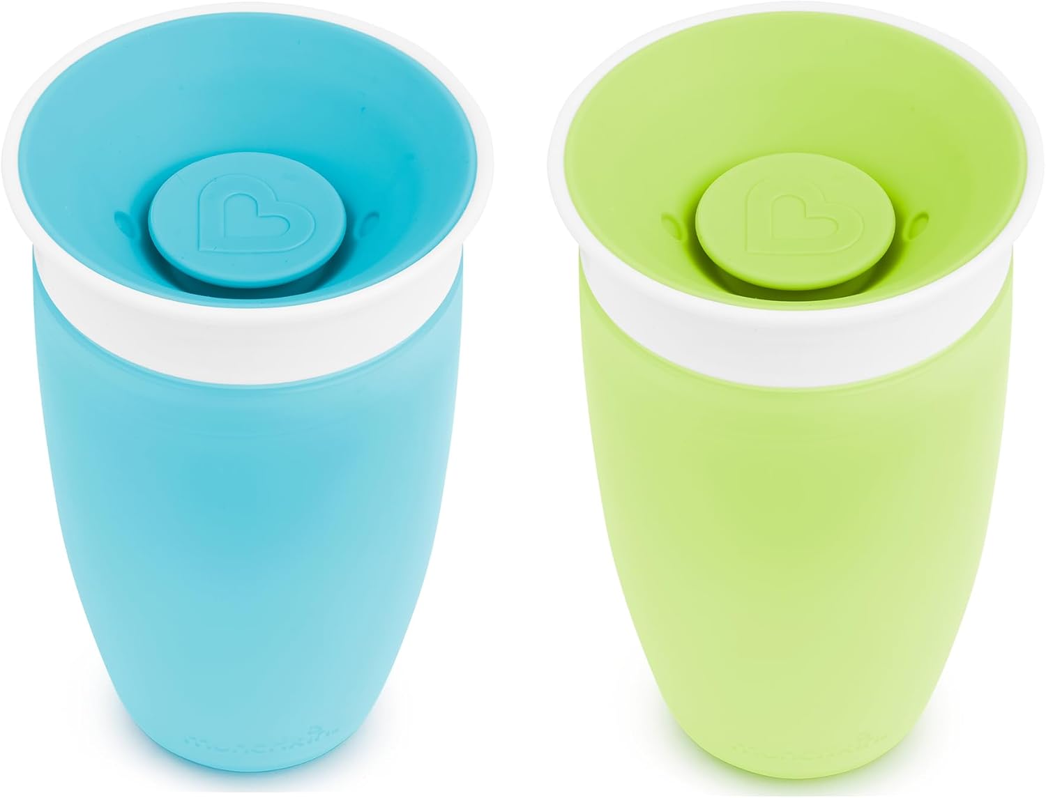 Munchkin Miracle 360 Sippy Cup for Toddlers | BPA Free | Non Spill | Leakproof | 12+ Months | 10oz/296 ml | 2 Pack | Blue/Green