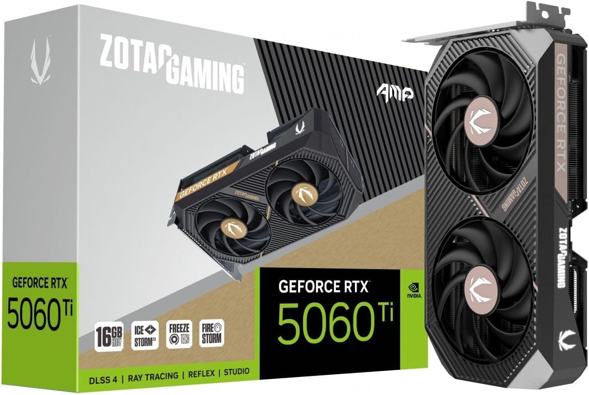 ZOTAC Gaming Geforce RTX 5060 Ti Amp Nvidia 16 Gb Gddr7, W129163508 (Amp Nvidia 16 Gb Gddr7)