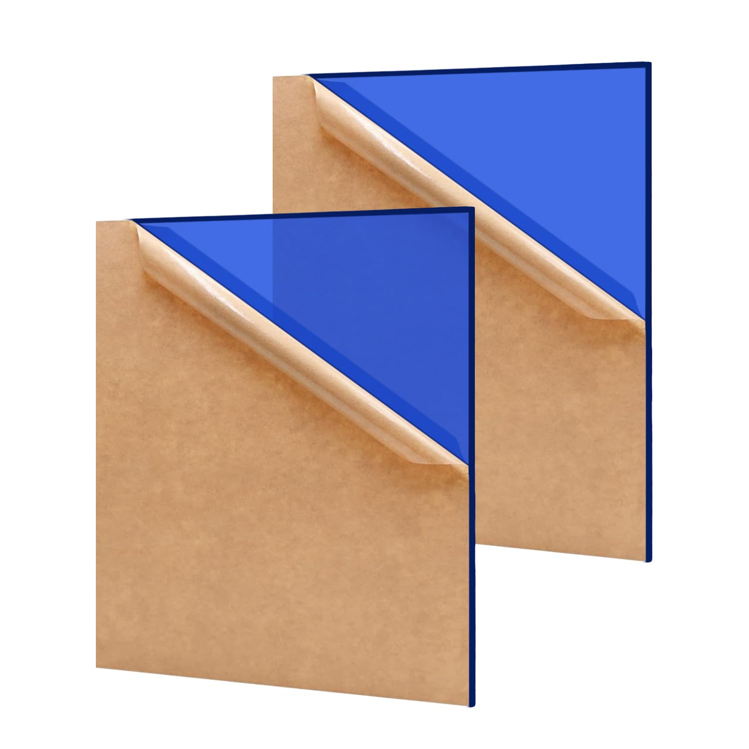 2 Pack 16'' x 20'' Translucent Blue Acrylic Sheet, 3mm Thick Acrylic Plastic Sheet Plexiglass Board for Laser Cutting and DIY Craft Projects
