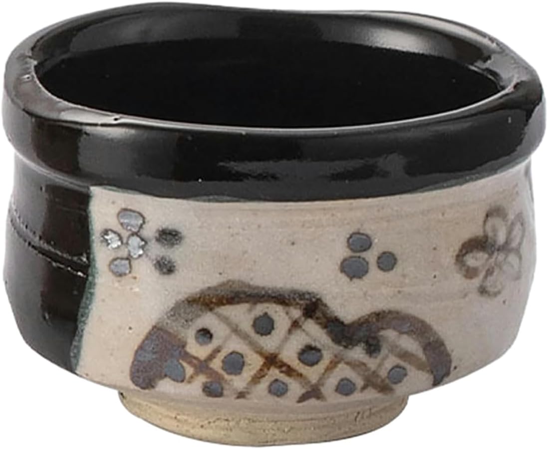 Creative Personality Business Office Taste Cup Home Japanese -Style Ceramic Master Tea Cup-Black weaving department Huajiao Pin Cup
