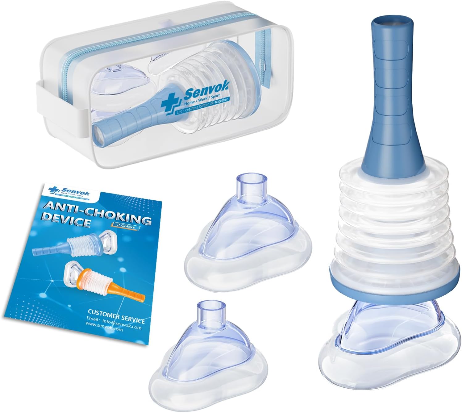 Senvok FSA HSA Choking Rescue Device, Choking Device for Kids and Adults, Portable Airway Suction Device, Choking First Aid Device for Home & Travel