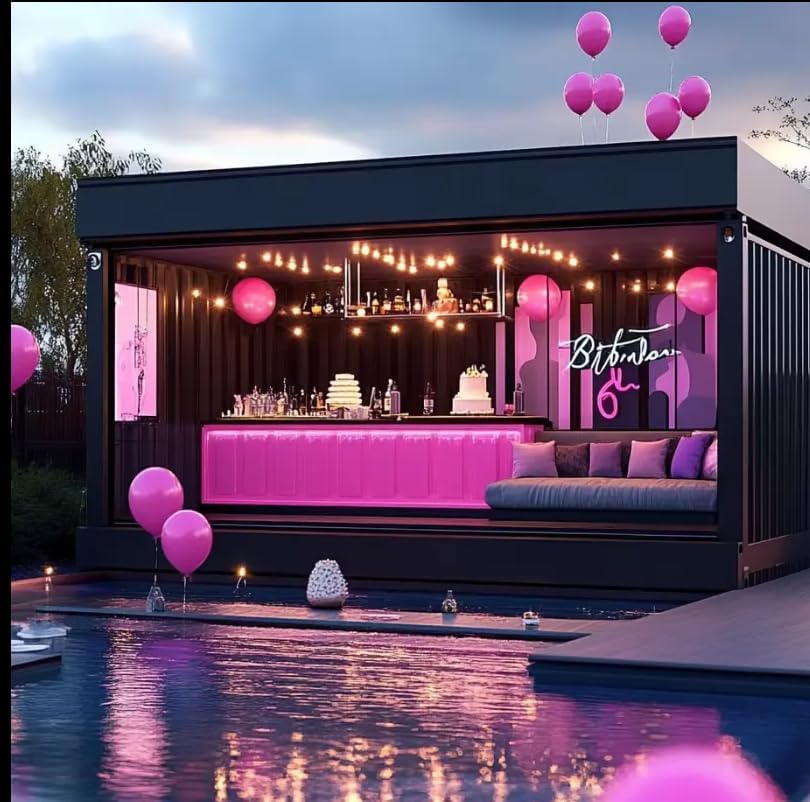 Quick.Simple.Easy SEQ Luxury Prefab Bar. Outdoor Party Hall, Beach House_Container Movable House with Bathroom, & Kitchen.Modular Guest House, Office – 20 FT