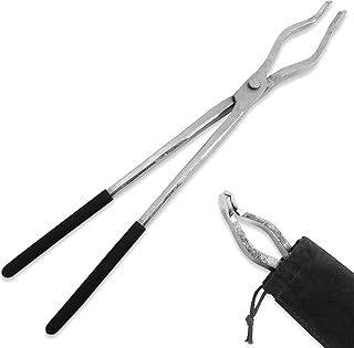 GONGYI 17" Hinge Style Crucible Tongs for Gold Copper Silver Bronze Recycle Metal Smelting Refining Casting Tool